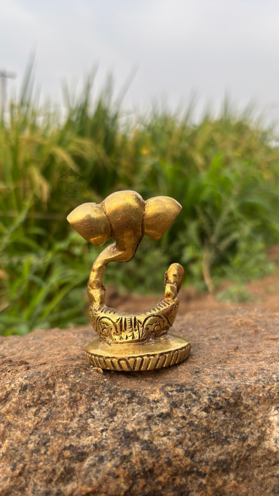 Brass Sitting Lord Ganesha Idol for Pooja, Home Decor & Gifting