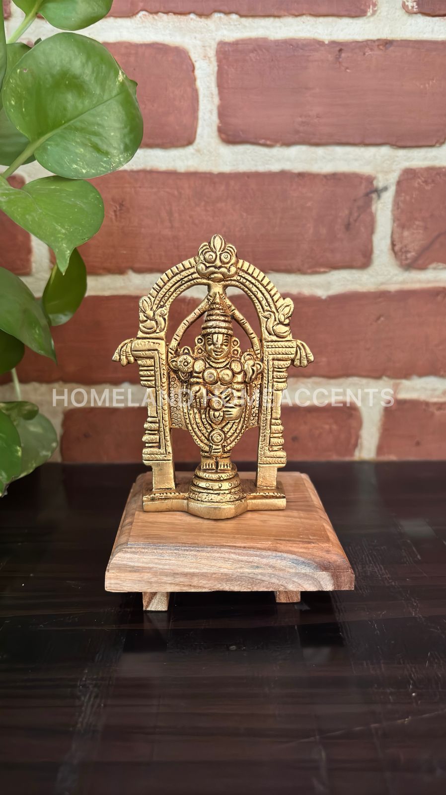 Thirupathi Balaji brass idol - 4.5x3.3 inchs