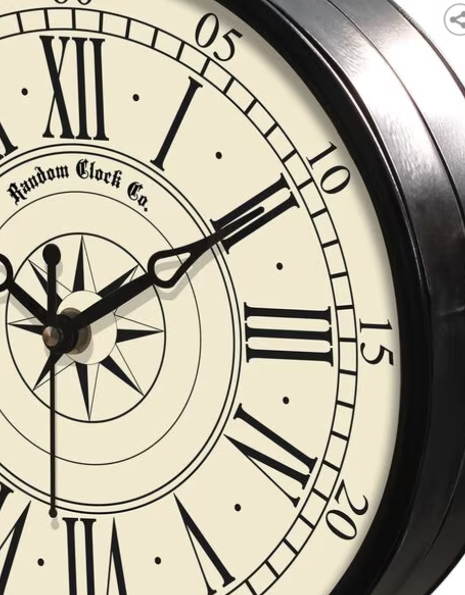 Round shaped Double sided wall clock