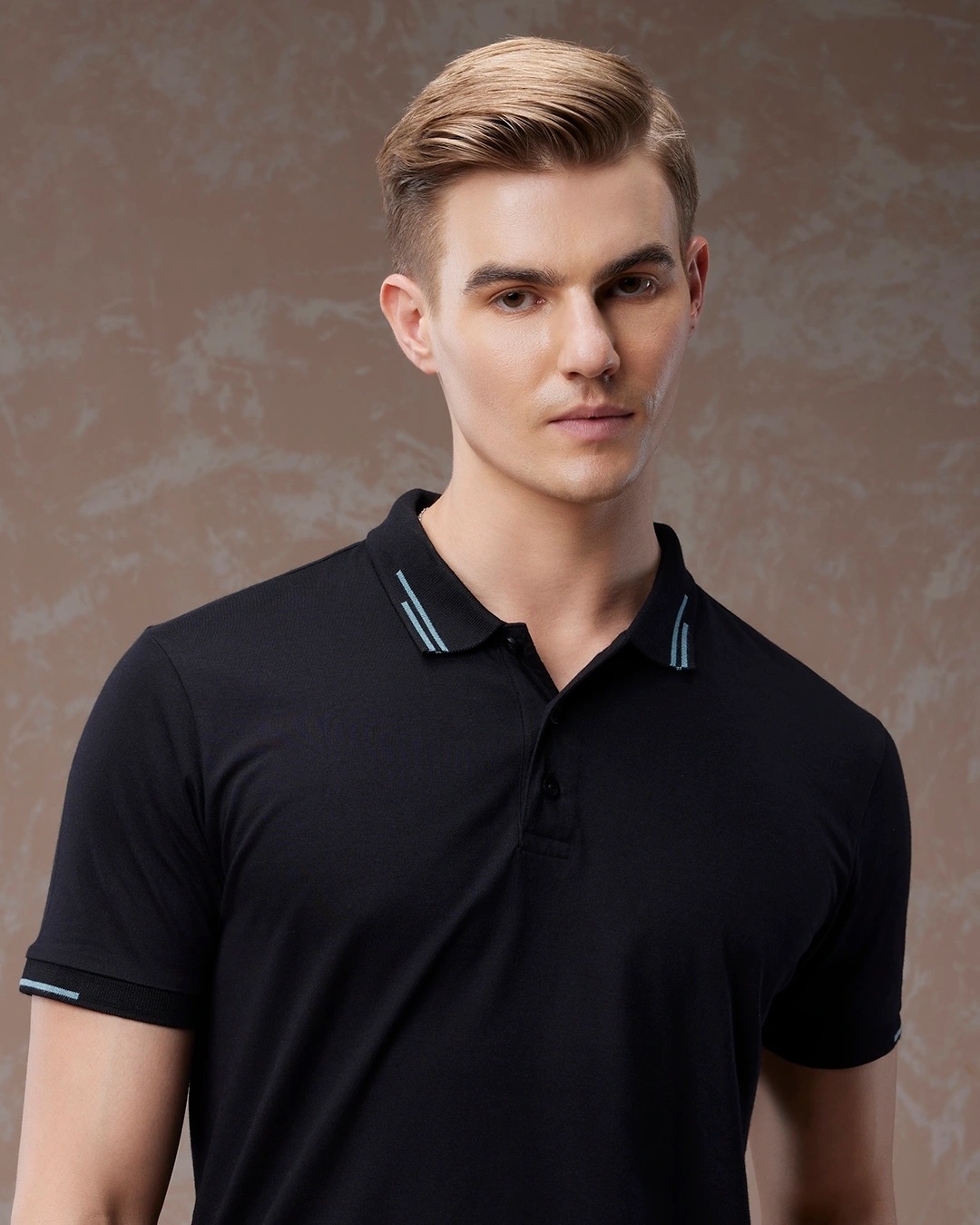 Men's Polo Black T-Shirt - Large