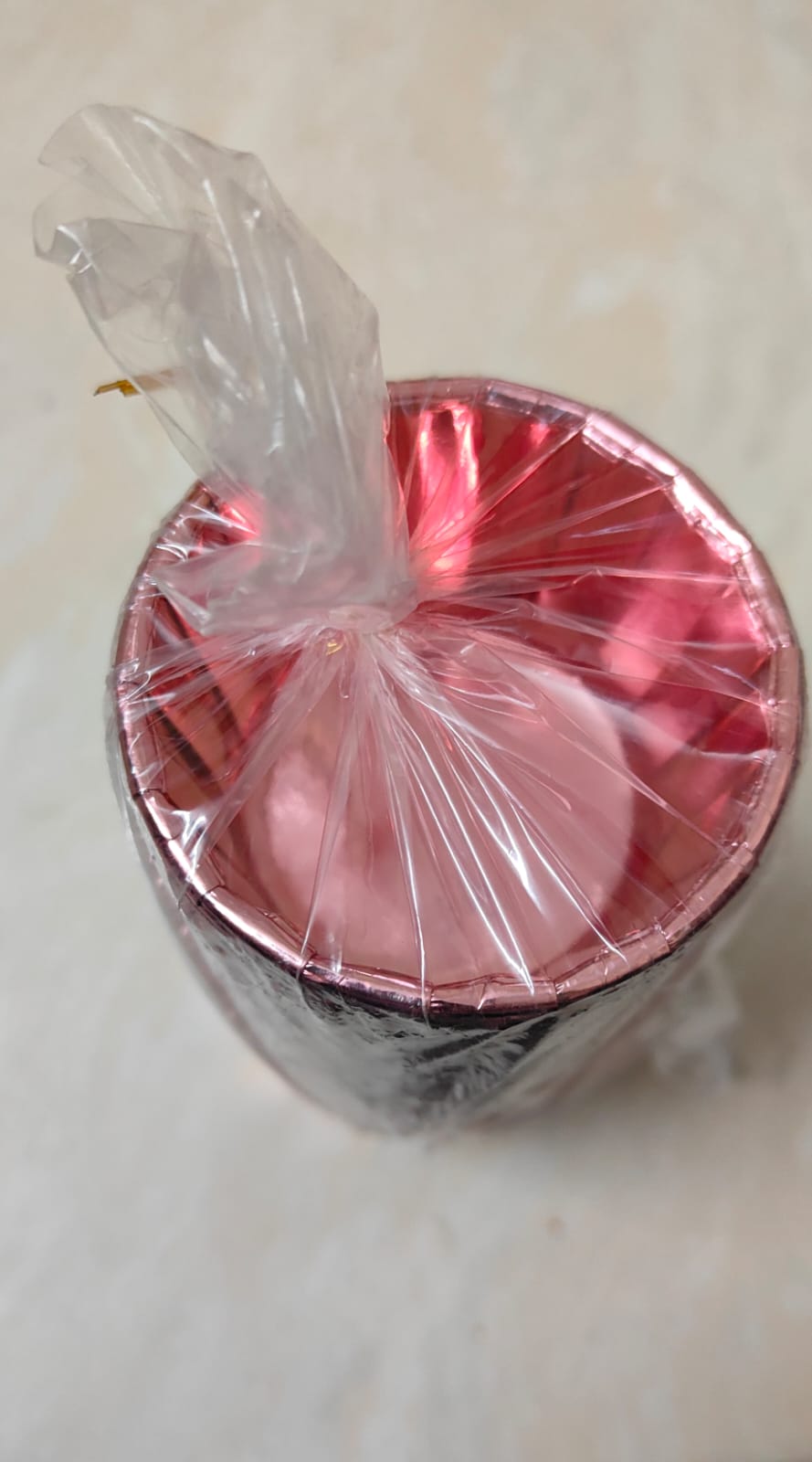 Pink foil cup - set of 50 pcs 