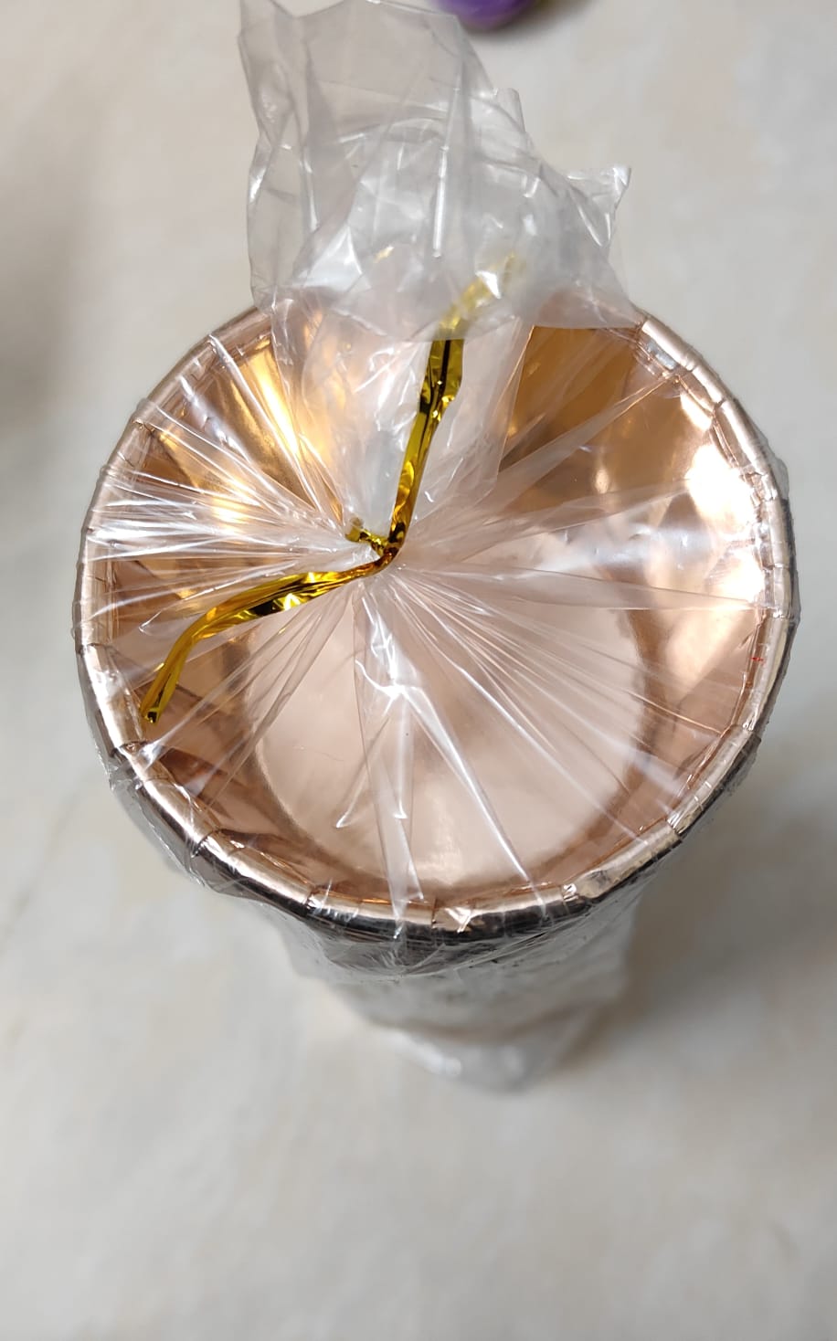 Brass foil cup - set of 50 pcs
