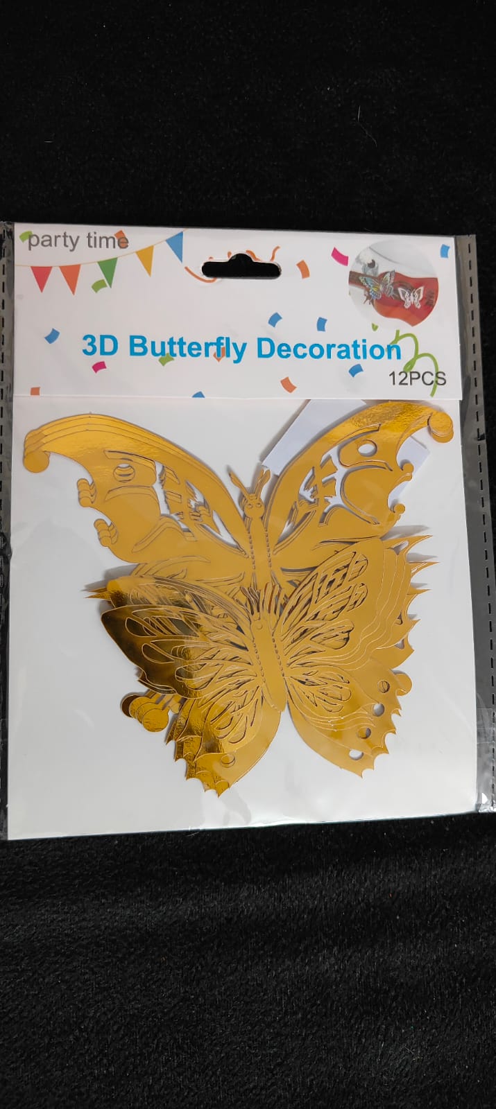Golden butterfly - set of 10 pcs - 1pkt